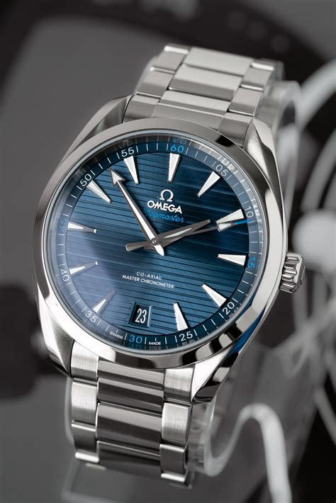 omega seamaster aqua terra blue dial.